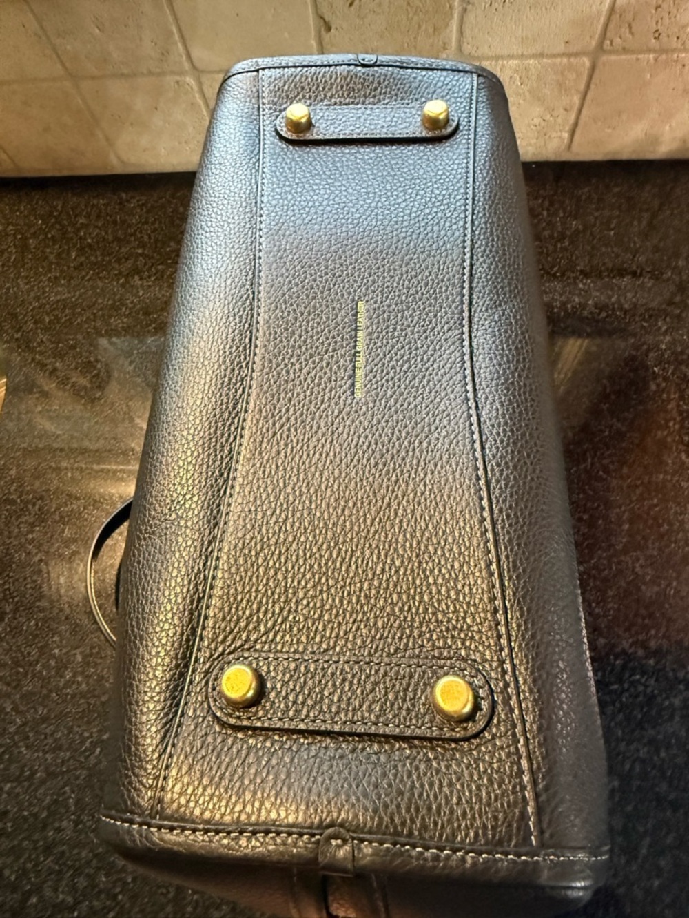 Coach Bella Black Pebbled Leather Shoulder Bag - Picture 8 of 15